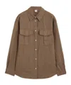 Aspesi Brown Shirt With Buttons And Pockets