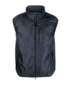 Aspesi Funnel Neck Zip-up Gilet In Black