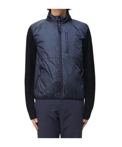 Aspesi Stand-up Collar Zip-up Vest In Blue