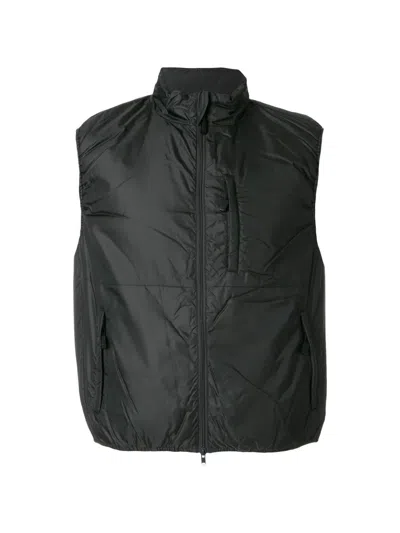Aspesi Stand-collar Padded Gilet In Black