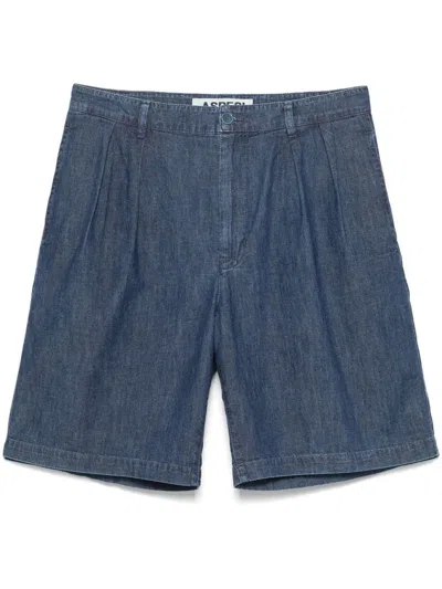 ASPESI ASPESI STIRATO BLUE BERMUDA SHORTS