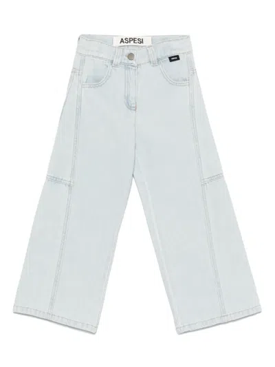 Aspesi Kids' Straight Jeans In Blue