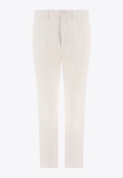 Aspesi Straight-leg Chino Pants In White
