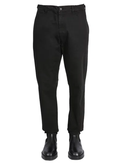 Aspesi Straight-leg Chinos With Zipper In Black