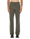Aspesi Straight-leg Cotton Pants With Mid-rise Waist And Belt Loops In Gray