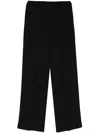 Aspesi Seam-detail Wide-leg Trousers In Black