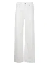 Aspesi Wide Leg 5pockets Denim In White