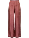 Aspesi Straight-leg Satin Trousers In Pink