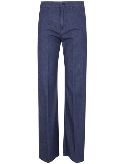 Aspesi Straight Leg Trousers In Blue