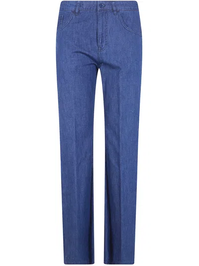 Aspesi Straight Leg Trousers In Blue