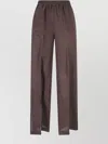 Aspesi Straight Leg Trousers Elastic Waistband