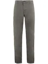 Aspesi Cotton Trousers Drawstring Waist In Gray