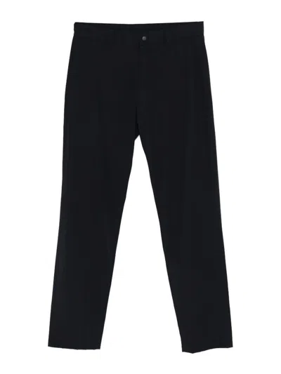 Aspesi Straight-leg Trousers In Blue Navy In Black