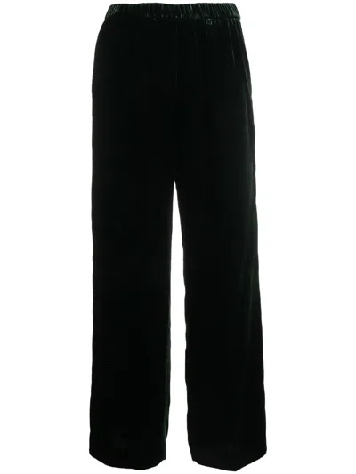 Aspesi Straight-leg Velvet Trousers In Green