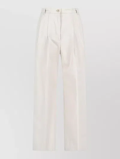 Aspesi Straight Pants Belt Loops Pleated Front In Neutral