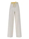 Aspesi Cotton Gabardine Wide Leg Pants In Cream
