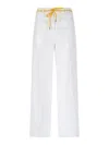Aspesi Relaxed Fit Straight-leg Trousers With Drawstring In White
