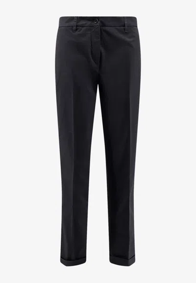 Aspesi Straight-leg Chino Pants In Black