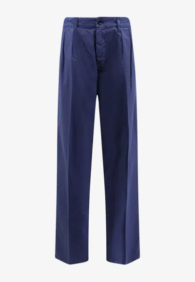 Aspesi Straight-leg Chino Pants In Blue