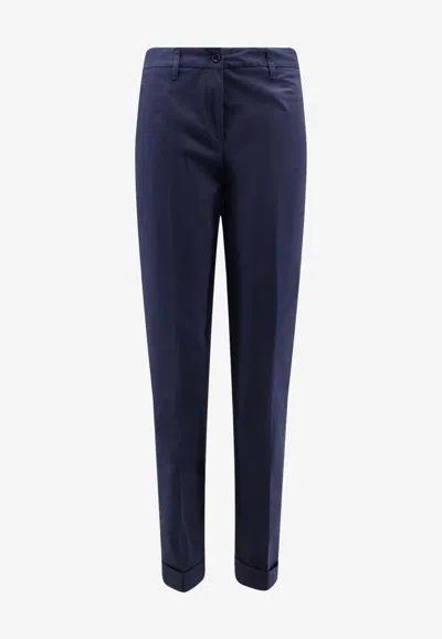 Aspesi Straight-leg Tailored Pants In Blue