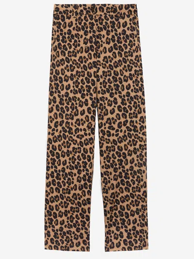 ASPESI ASPESI STRETCH COTTON PANTS WITH LEOPARD PRINT