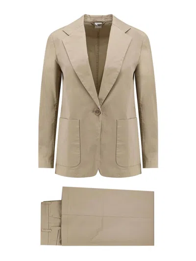 Aspesi Stretch Cotton Suit In Beige