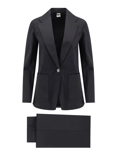 Aspesi Stretch Cotton Suit In Black