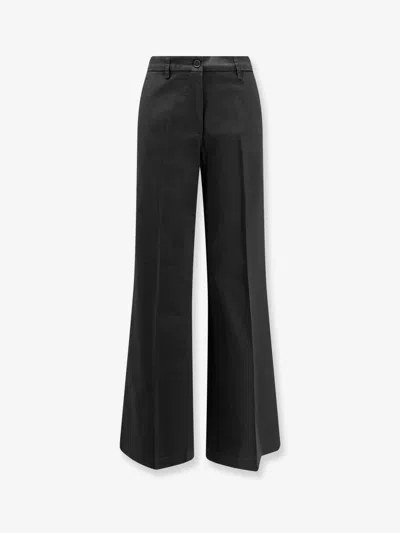 Aspesi Stretch Cotton Trousers In Black