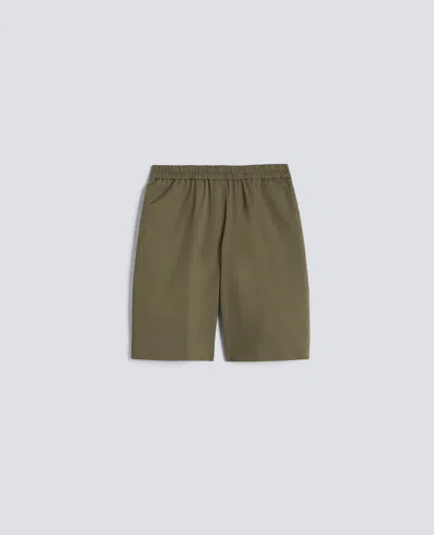 Aspesi Stretch Cotton Twill Bermuda Shorts In Green