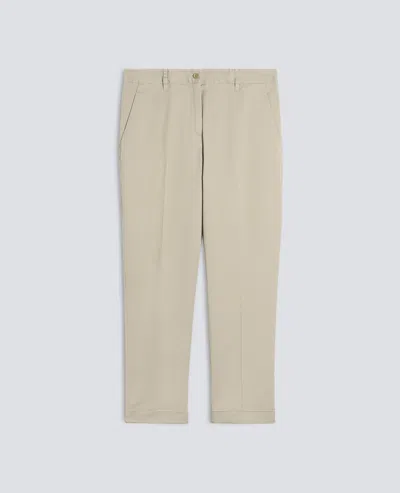 Aspesi Stretch Cotton Twill Trousers In Neutral
