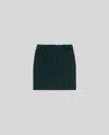 Aspesi Stretch Fustian Miniskirt In Green