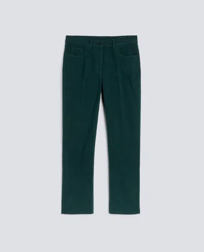 Aspesi Stretch Fustian Trousers In Green