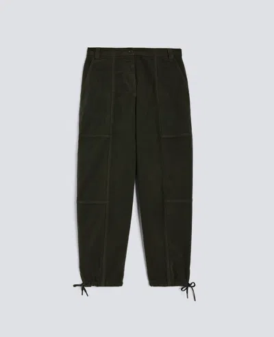 Aspesi Stretch Fustian Trousers In Green