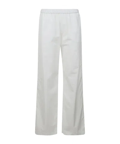 Aspesi Stretch Waist Plain Trousers In White