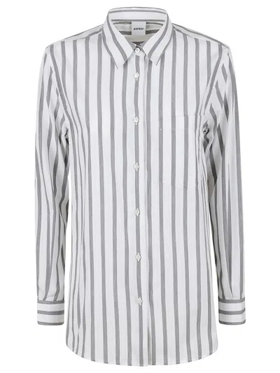 Aspesi Stripe Shirt In Grey