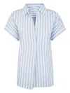 Aspesi Striped Blouse In Blue