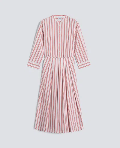 Aspesi Striped Cotton Poplin Dress In Multi