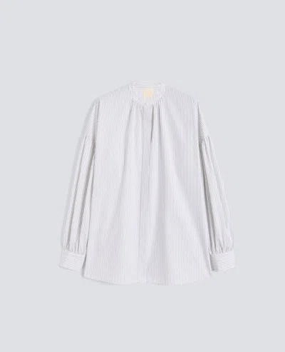 Aspesi Striped Cotton Poplin Shirt - Aa Capsule Collection In White