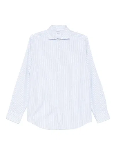 Aspesi Striped Cotton Shirt In Blue