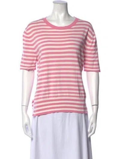 Pre-owned Aspesi Striped Crew Neck Sweater In Pink