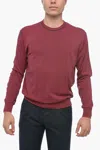 Aspesi Striped Crewnwck Pullover In Red