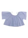 Aspesi Striped Crop Top In Light Blue