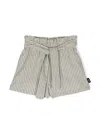 Aspesi Striped High-waist Shorts In 绿色