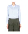 Aspesi Striped Pattern Buttoned Shirt In Blue