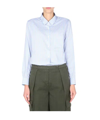 ASPESI ASPESI STRIPED PATTERN BUTTONED SHIRT