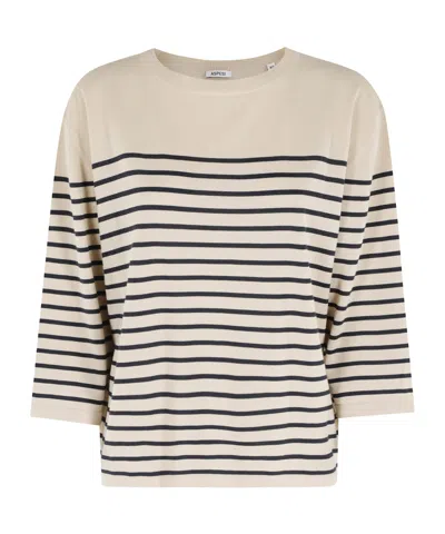 Aspesi Striped Pattern Knitwear In Neutral