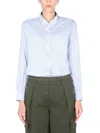 Aspesi Striped Pattern Buttoned Shirt In Blue