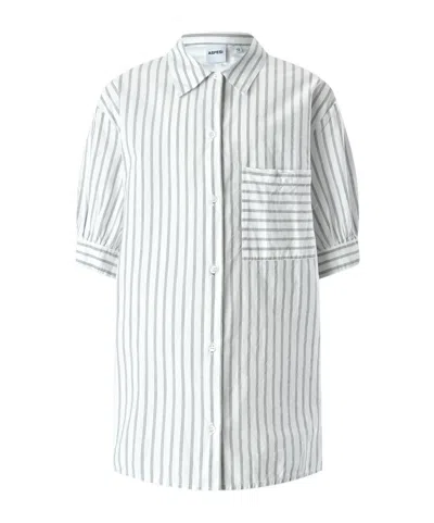 Aspesi Striped Shirt In White