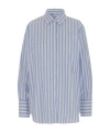 Aspesi Cotton Shirt With Striped Pattern In Gray