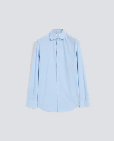 Aspesi Striped Shirt With French Collar In Blue